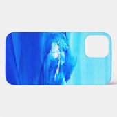 Abstracte blauwe tekenachtergrond. Moderne kunst. Case-Mate iPhone Case (Achterkant (horizontaal))
