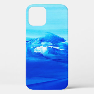 Abstracte blauwe tekenachtergrond. Moderne kunst. Case-Mate iPhone Case