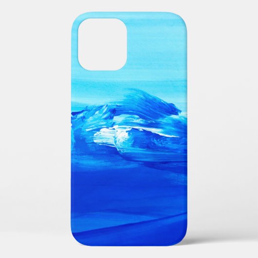 Abstracte blauwe tekenachtergrond. Moderne kunst. Case-Mate iPhone Case (Achterkant)
