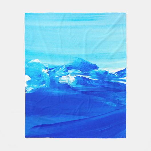 Abstracte blauwe tekenachtergrond. Moderne kunst. Fleece Deken (Voorkant)