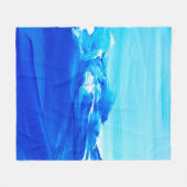 Abstracte blauwe tekenachtergrond. Moderne kunst. Fleece Deken (Voorkant (Horizontaal))