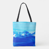 Abstracte blauwe tekenachtergrond. Moderne kunst. Tote Bag (Achterkant)