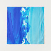 Abstracte blauwe tekenachtergrond. Moderne kunst. Wandkleed (Voorkant (horizontaal))