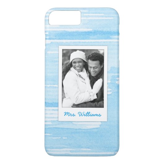 Abstracte blauwe textuur | Foto toevoegen Case-Mate iPhone Case (Achterkant)