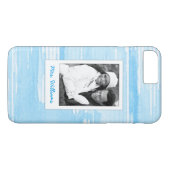 Abstracte blauwe textuur | Foto toevoegen Case-Mate iPhone Case (Achterkant (Horizontaal))