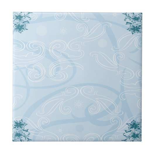 abstracte blauwe textuur tegel tegeltje (Voorkant)