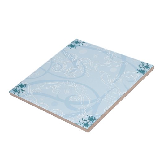 abstracte blauwe textuur tegel tegeltje (Zijkant)