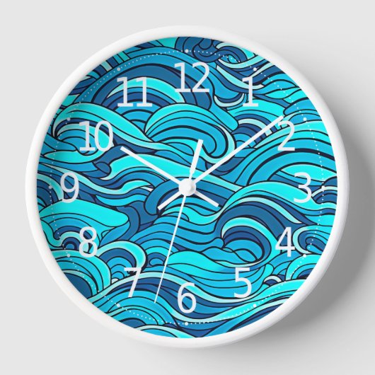 Abstracte Blauwe Turquoise Ocean Water Waves | (Voorkant)