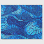 Abstracte Blauwe Turquoise Ocean Water Waves | Cadeaupapier (Vlak)