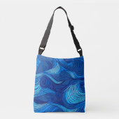 Abstracte Blauwe Turquoise Ocean Water Waves | Crossbody Tas (Voorkant)