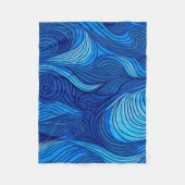 Abstracte Blauwe Turquoise Ocean Water Waves | Fleece Deken (Voorkant)