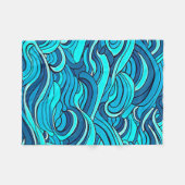 Abstracte Blauwe Turquoise Ocean Water Waves | Fleece Deken (Voorkant (Horizontaal))