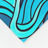 Abstracte Blauwe Turquoise Ocean Water Waves | Fleece Deken (Hoek)