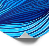 Abstracte Blauwe Turquoise Ocean Water Waves | Poster (Hoek)