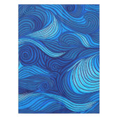 Abstracte Blauwe Turquoise Ocean Water Waves | Tafelkleed (Voorkant)