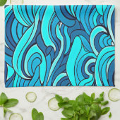 Abstracte Blauwe Turquoise Ocean Water Waves | Theedoek (Gevouwen)