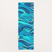 Abstracte Blauwe Turquoise Ocean Water Waves | Yogamat (Achterkant)