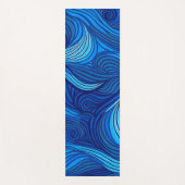 Abstracte Blauwe Turquoise Ocean Water Waves | Yogamat (Voorkant)