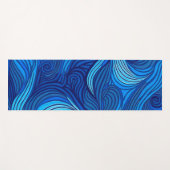 Abstracte Blauwe Turquoise Ocean Water Waves | Yogamat (Voorkant (horizontaal))