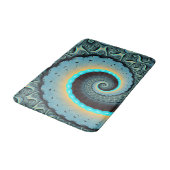 Abstracte blauwe turquoise oranje fractale kunst s badmat (Gekanteld)