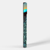 Abstracte blauwe turquoise oranje fractale kunst s Case-Mate iPhone case (Achterkant / Rechts)