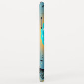 Abstracte blauwe turquoise oranje fractale kunst s Case-Mate iPhone case (Achterkant/rechts)