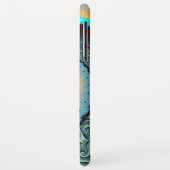 Abstracte blauwe turquoise oranje fractale kunst s Case-Mate iPhone case (Achterkant/links)