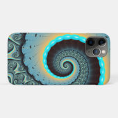 Abstracte blauwe turquoise oranje fractale kunst s Case-Mate iPhone case (Achterkant (horizontaal))