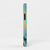 Abstracte blauwe turquoise oranje fractale kunst s Case-Mate iPhone case (Achterkant/rechts)