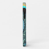 Abstracte blauwe turquoise oranje fractale kunst s Case-Mate iPhone case (Achterkant/links)