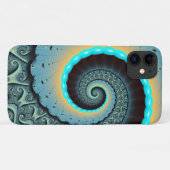 Abstracte blauwe turquoise oranje fractale kunst s Case-Mate iPhone case (Achterkant (horizontaal))