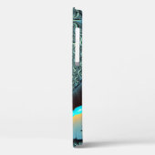 Abstracte blauwe turquoise oranje fractale kunst s Case-Mate iPhone case (Achterkant / Links)