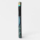 Abstracte blauwe turquoise oranje fractale kunst s Case-Mate iPhone case (Achterkant/links)