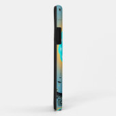 Abstracte blauwe turquoise oranje fractale kunst s Case-Mate iPhone case (Achterkant/rechts)