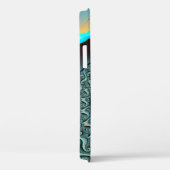 Abstracte blauwe turquoise oranje fractale kunst s Case-Mate iPhone case (Achterkant / Rechts)