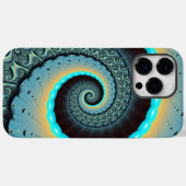Abstracte blauwe turquoise oranje fractale kunst s Case-Mate iPhone case (Achterkant (horizontaal))
