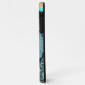 Abstracte blauwe turquoise oranje fractale kunst s Case-Mate iPhone case (Achterkant/links)
