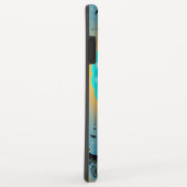 Abstracte blauwe turquoise oranje fractale kunst s Case-Mate iPhone case (Achterkant/rechts)