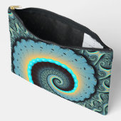 Abstracte blauwe turquoise oranje fractale kunst s etui (Open)