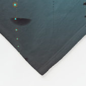 Abstracte blauwe turquoise oranje fractale kunst s fleece deken (Hoek)