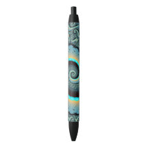 Abstracte blauwe turquoise oranje fractale kunst s