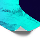 Abstracte blauwe vectoren poster (Hoek)