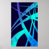 Abstracte blauwe vectoren poster (Voorkant)