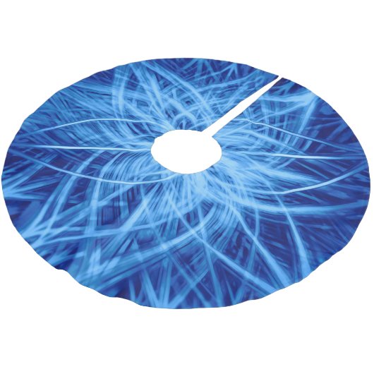 Abstracte blauwe ventilator kerstboom rok (Gekanteld)