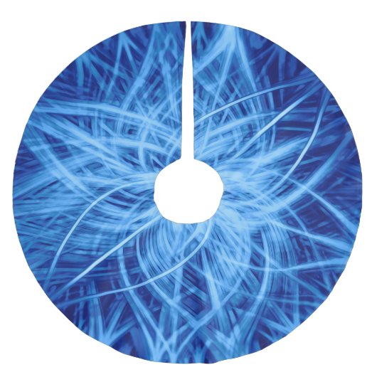 Abstracte blauwe ventilator kerstboom rok (Voorkant)