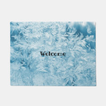 abstracte blauwe veren en sneeuwvlokken