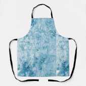 abstracte blauwe veren en sneeuwvlokken schort (Voorkant)