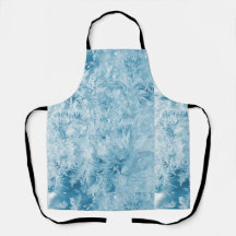 abstracte blauwe veren en sneeuwvlokken