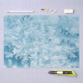 abstracte blauwe veren en sneeuwvlokken tissuepapier (Craft)