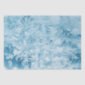 abstracte blauwe veren en sneeuwvlokken tissuepapier (Voorkant)